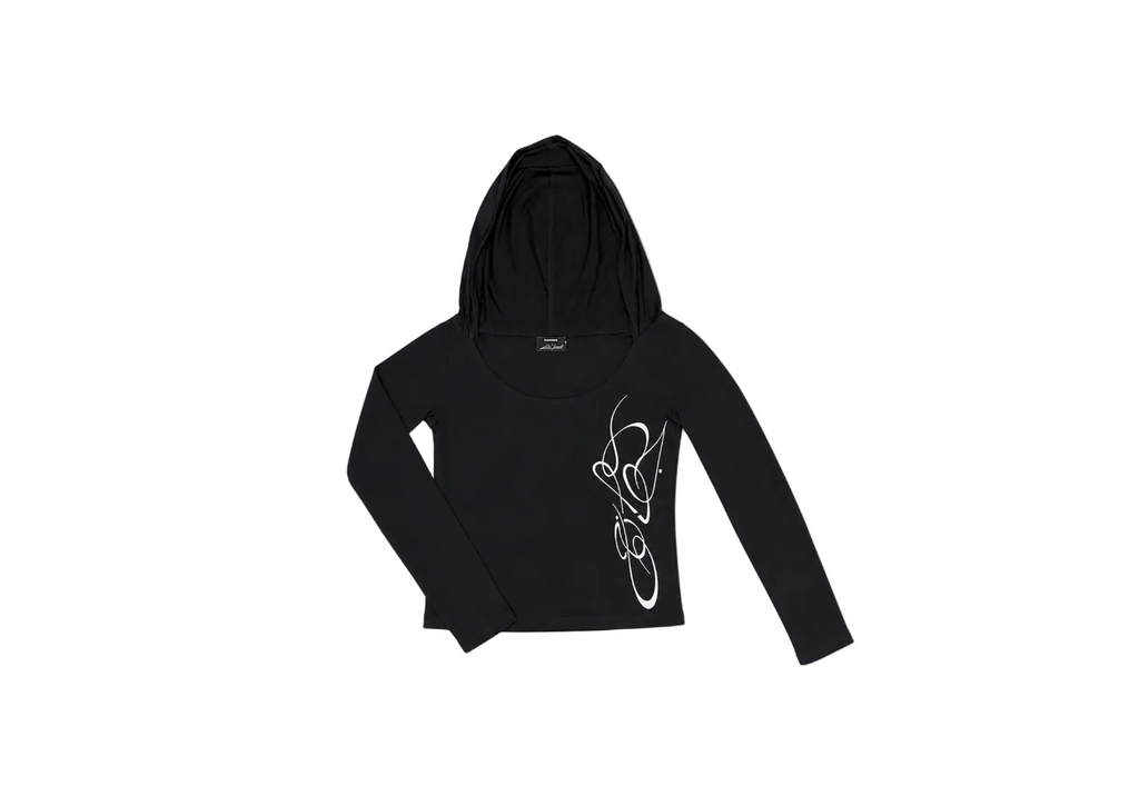 Black Jwana Hooded Longsleeve