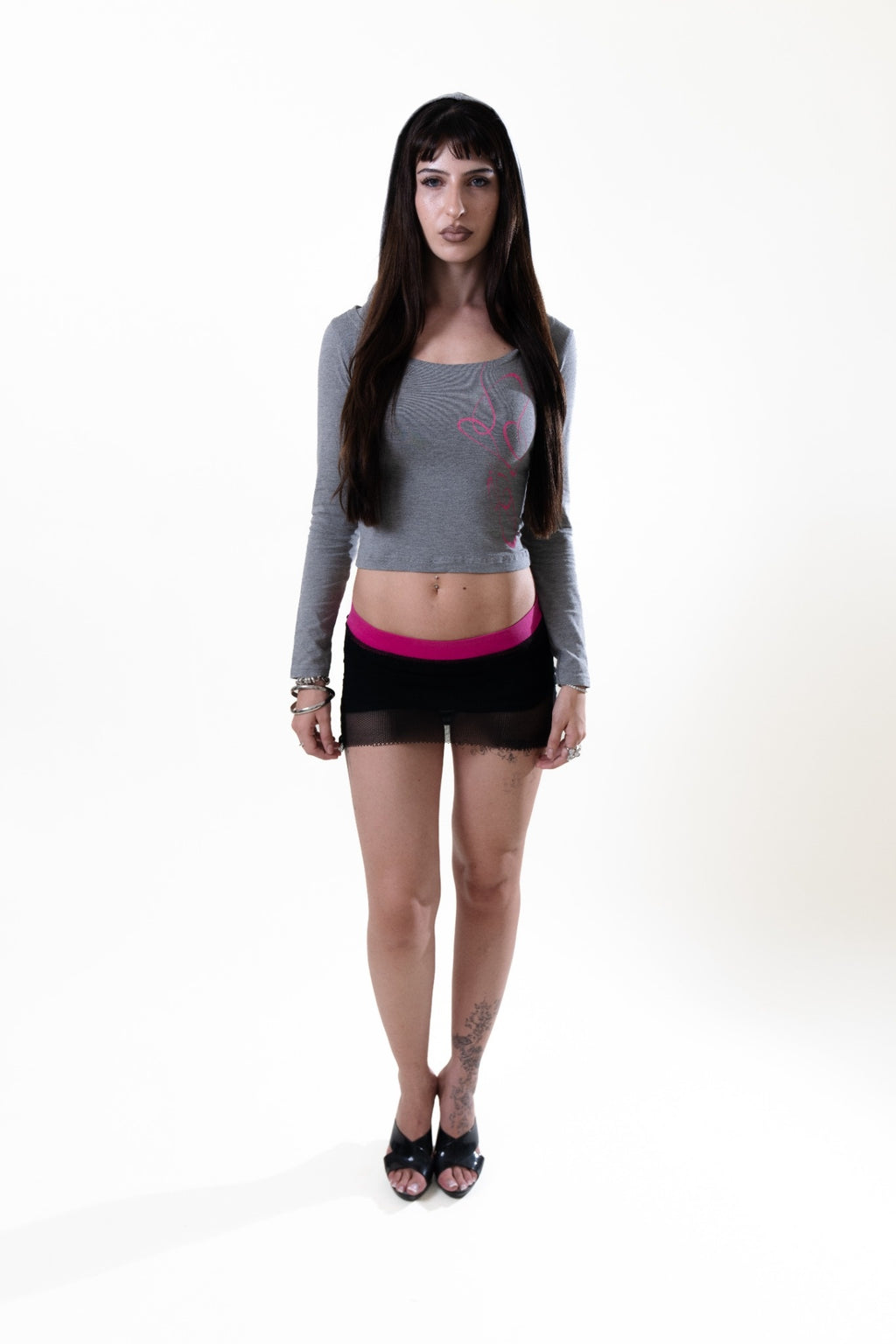 Gray Jwana Hooded Longsleeve