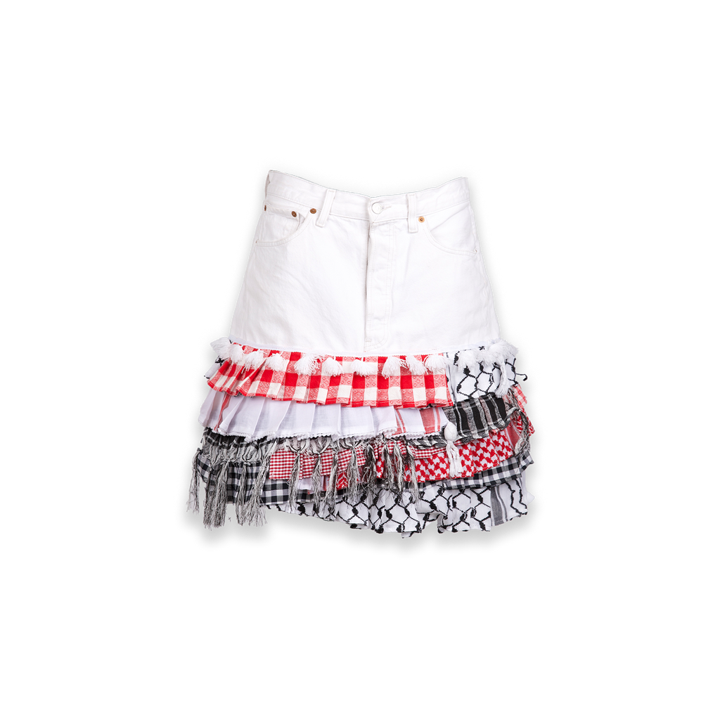 Kufiya-Denim Skirt