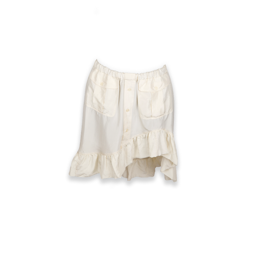Silk Asymmetrical Midi Skirt