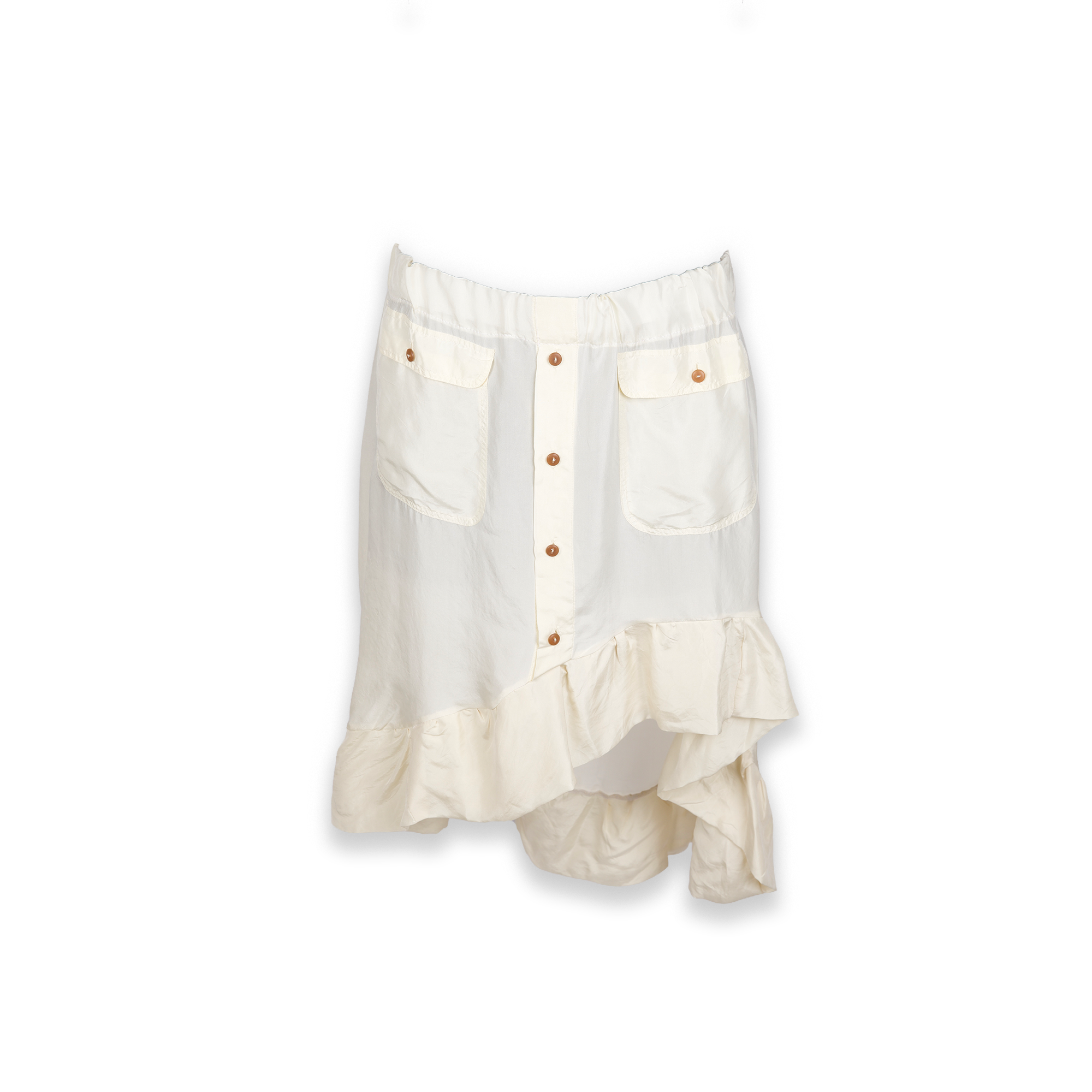 Silk Asymmetrical Midi Skirt