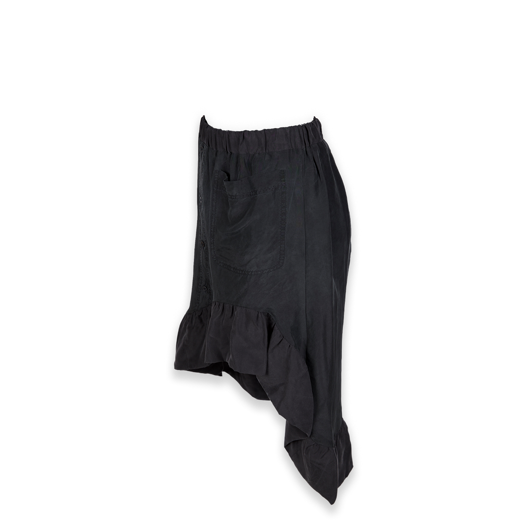Silk Asymmetrical Midi Skirt