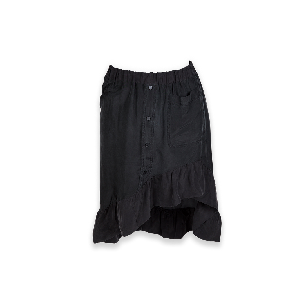 Silk Asymmetrical Midi Skirt