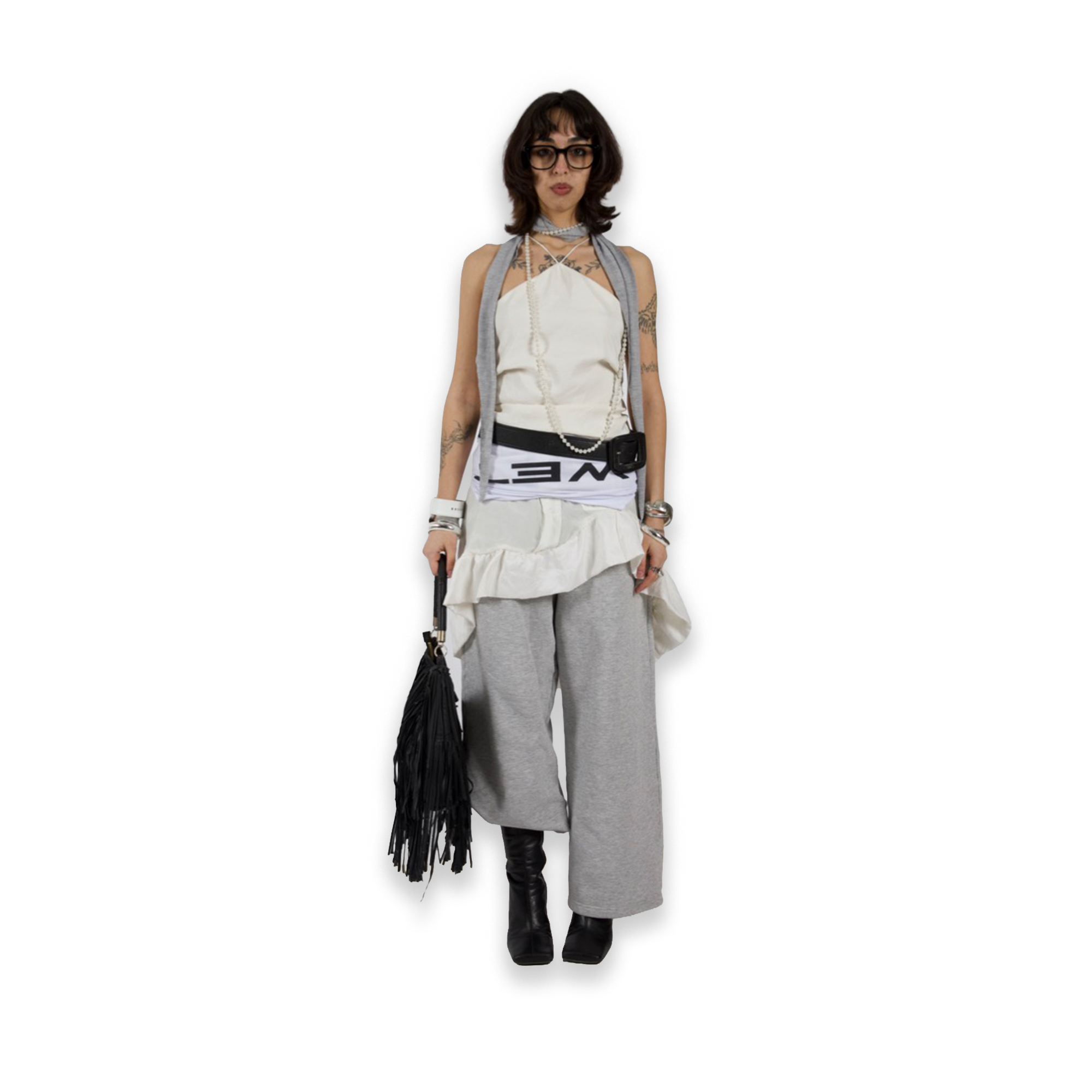 Silk Asymmetrical Midi Skirt